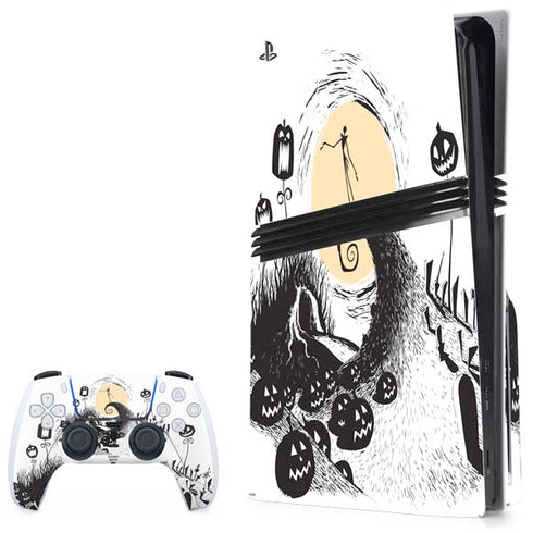 Disney The Nightmare Before Christmas Jack on Spiral Hill Art PlayStation PS5 Skins