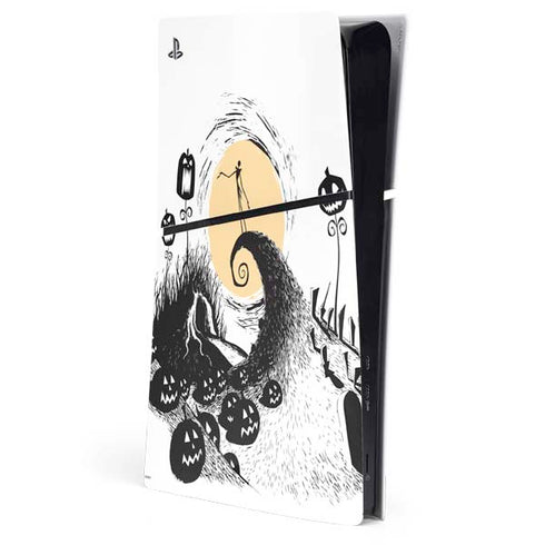Disney The Nightmare Before Christmas Jack on Spiral Hill Art PlayStation PS5 Skins