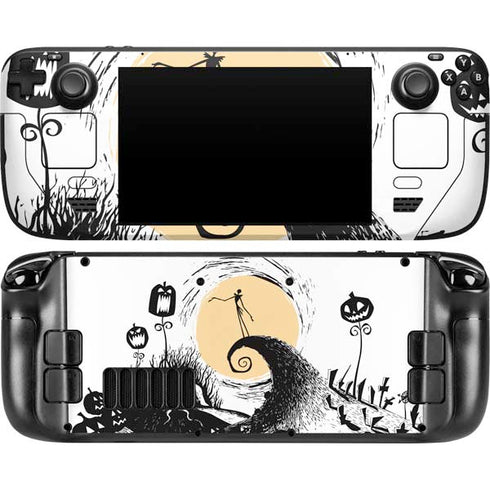 Disney The Nightmare Before Christmas Jack on Spiral Hill Art Steam Deck Handheld Gaming Computer Skin