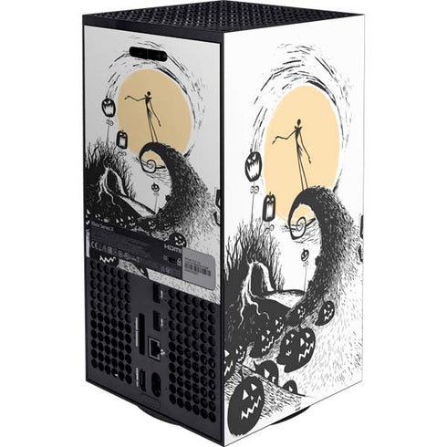 Disney The Nightmare Before Christmas Jack on Spiral Hill Art Xbox Series X Bundle Skin