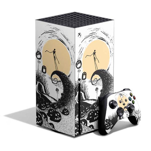 Disney The Nightmare Before Christmas Jack on Spiral Hill Art Xbox Series X Skins