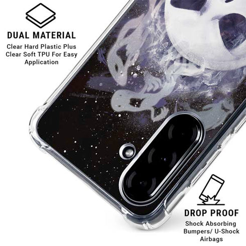 Disney The Nightmare Before Christmas Jack Skellington Face Art Galaxy A36 5G Clear Case