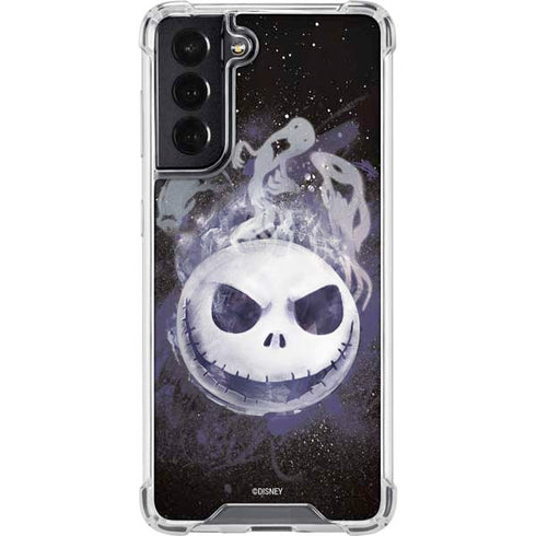 Disney The Nightmare Before Christmas Jack Skellington Face Art Galaxy S22 Clear Case