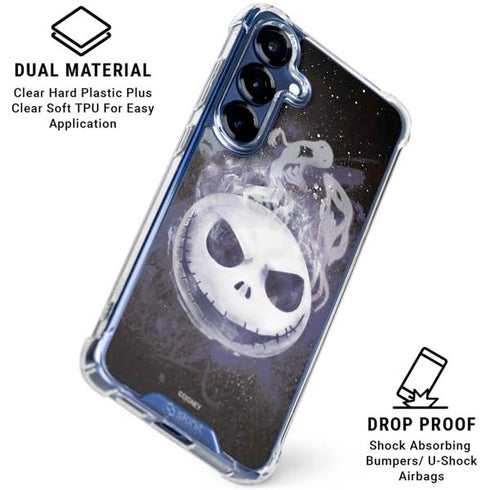 Disney The Nightmare Before Christmas Jack Skellington Face Art Galaxy S25 Plus Clear Case