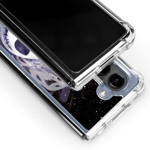 Disney The Nightmare Before Christmas Jack Skellington Face Art Galaxy Z Fold5 5G Clear Case