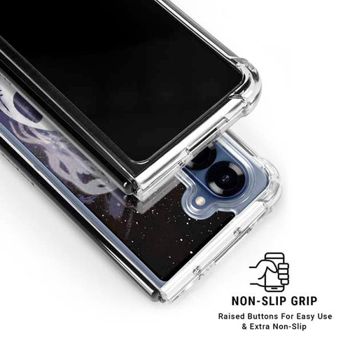 Disney The Nightmare Before Christmas Jack Skellington Face Art Galaxy Z Fold6 Clear Case