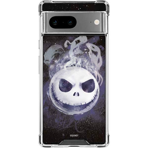 Disney The Nightmare Before Christmas Jack Skellington Face Art Google Pixel 8a Clear Case
