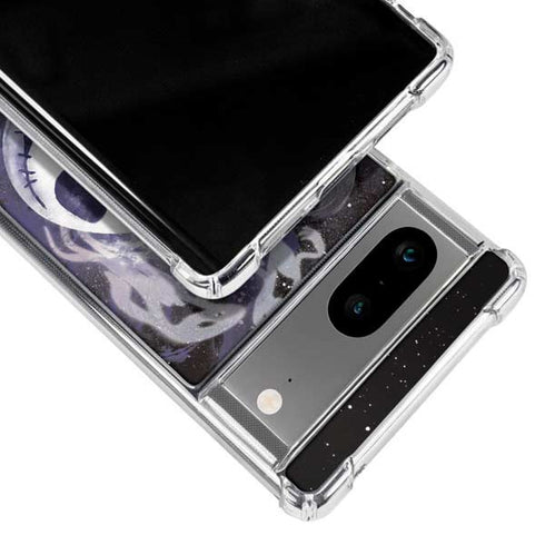 Disney The Nightmare Before Christmas Jack Skellington Face Art Google Pixel 8a Clear Case
