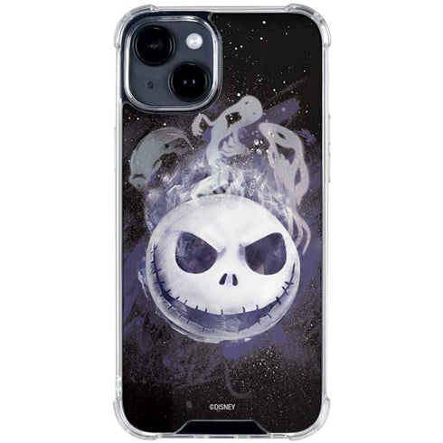 Disney The Nightmare Before Christmas Jack Skellington Face Art iPhone 15 Clear Case