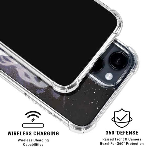 Disney The Nightmare Before Christmas Jack Skellington Face Art iPhone 15 Clear Case