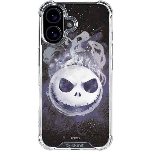 Disney The Nightmare Before Christmas Jack Skellington Face Art iPhone 16 Clear Case