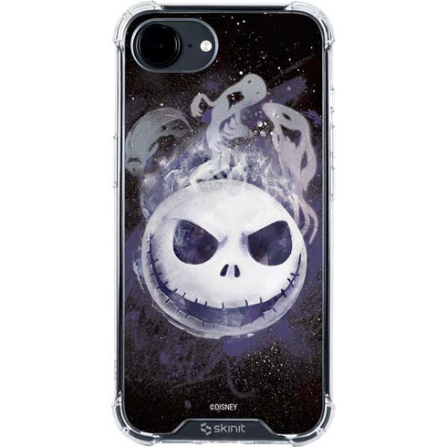 Disney The Nightmare Before Christmas Jack Skellington Face Art iPhone 16e Clear Case