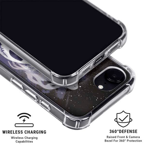Disney The Nightmare Before Christmas Jack Skellington Face Art iPhone 16e Clear Case
