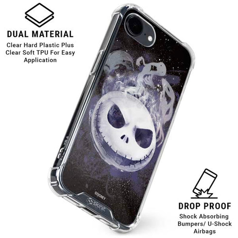 Disney The Nightmare Before Christmas Jack Skellington Face Art iPhone 16e Clear Case