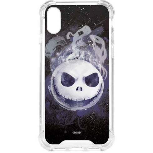 Disney The Nightmare Before Christmas Jack Skellington Face Art iPhone XS Clear Case