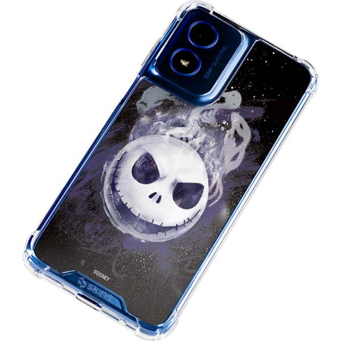 Disney The Nightmare Before Christmas Jack Skellington Face Art Moto G Play 4G (2024) Clear Case