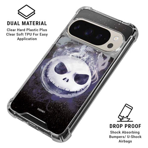Disney The Nightmare Before Christmas Jack Skellington Face Art Pixel 9 Pro XL Clear Case