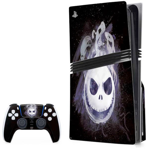 Disney The Nightmare Before Christmas Jack Skellington Face Art PS5 Pro Disk Bundle Skin