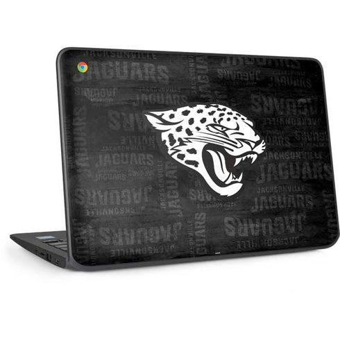 NFL Jacksonville Jaguars Black & White HP Chromebook Skin