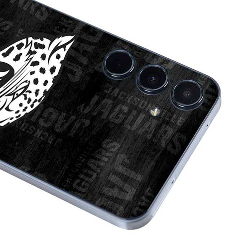NFL Jacksonville Jaguars Black & White Galaxy A36 5G Skin