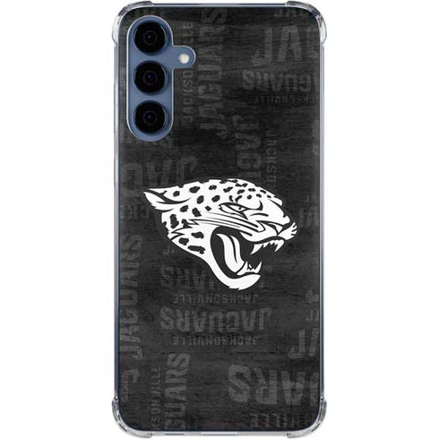 NFL Jacksonville Jaguars Black & White Galaxy A55 5G Clear Case