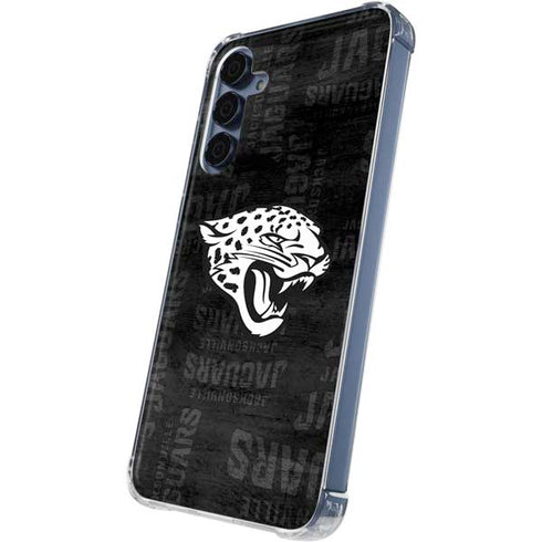 NFL Jacksonville Jaguars Black & White Galaxy A55 5G Clear Case