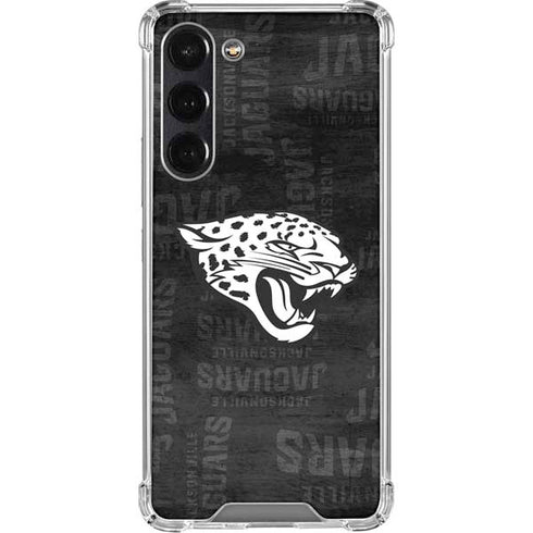 NFL Jacksonville Jaguars Black & White Galaxy S24 FE Clear Case