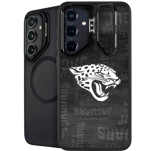 NFL Jacksonville Jaguars Black & White Galaxy S25 Kickstand Case