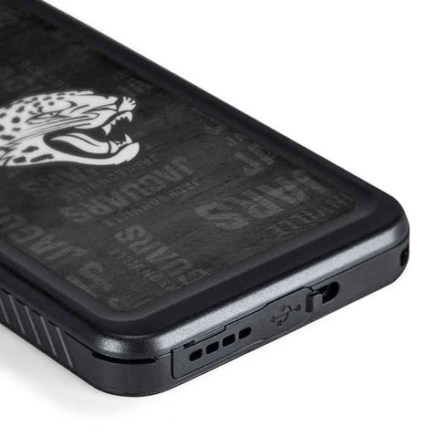 NFL Jacksonville Jaguars Black & White Galaxy S24 Plus Waterproof Case