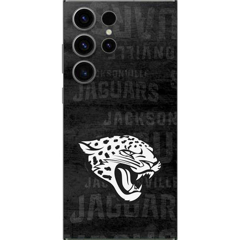 NFL Jacksonville Jaguars Black & White Galaxy S25 Ultra Skin