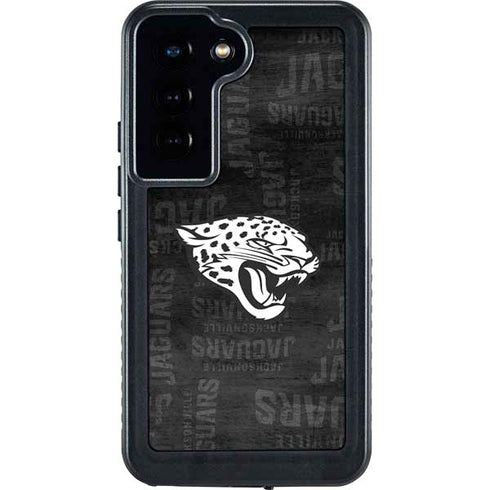 NFL Jacksonville Jaguars Black & White Galaxy S24 Waterproof Case