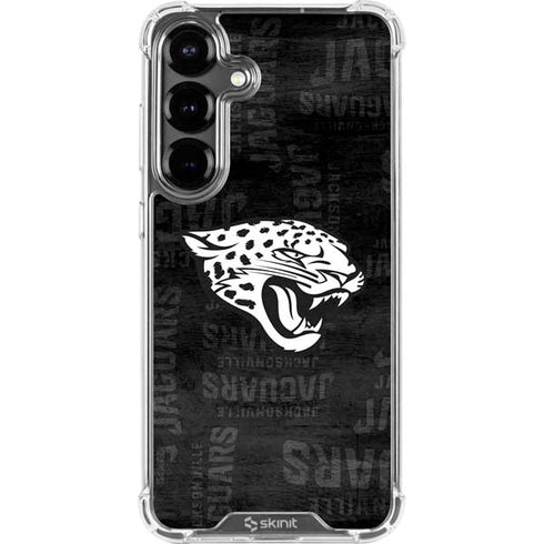 NFL Jacksonville Jaguars Black & White Galaxy S26 Clear Case