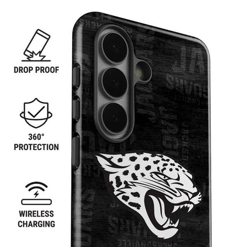 NFL Jacksonville Jaguars Black & White Galaxy S26 Impact Case