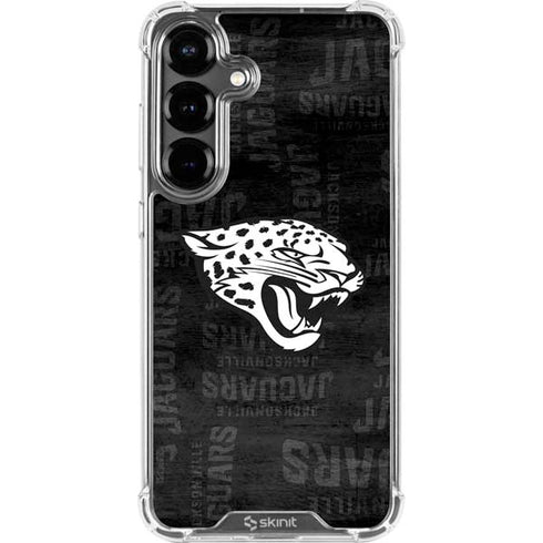 NFL Jacksonville Jaguars Black & White Galaxy S26 Plus Clear Case