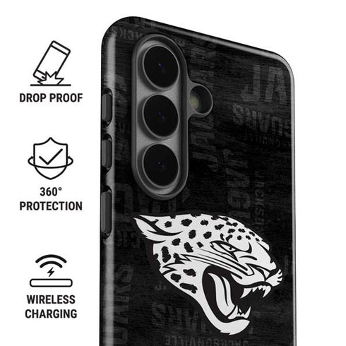 NFL Jacksonville Jaguars Black & White Galaxy S26 Plus Impact Case