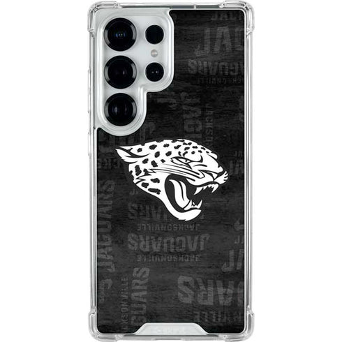 NFL Jacksonville Jaguars Black & White Galaxy S26 Ultra Clear Case