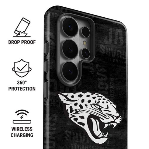 NFL Jacksonville Jaguars Black & White Galaxy S26 Ultra Impact Case