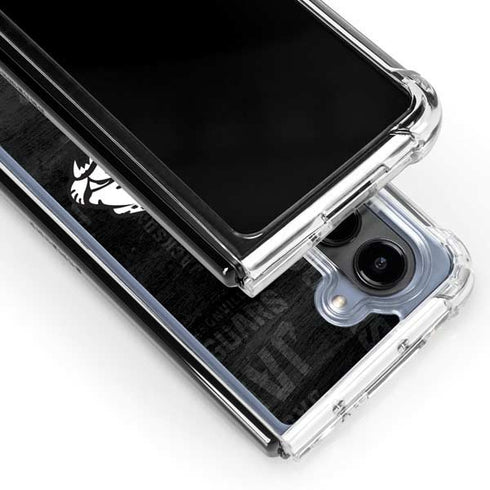 NFL Jacksonville Jaguars Black & White Galaxy Z Fold5 5G Clear Case