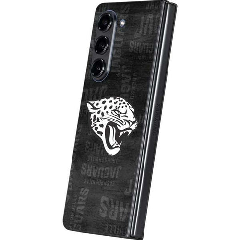NFL Jacksonville Jaguars Black & White Galaxy Z Fold5 5G Skin