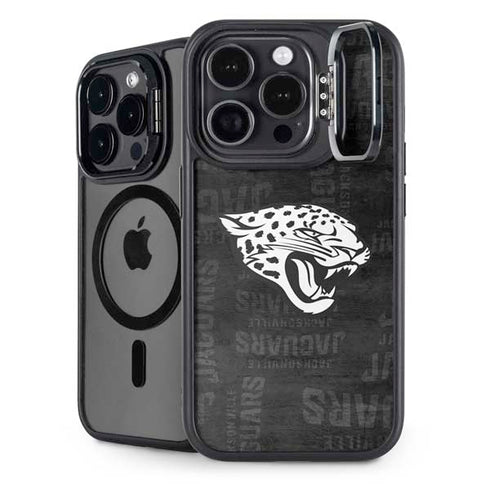 NFL Jacksonville Jaguars Black & White iPhone 14 Pro Kickstand Case