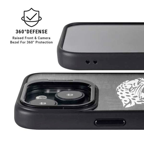 NFL Jacksonville Jaguars Black & White iPhone 15 Plus Kickstand Case