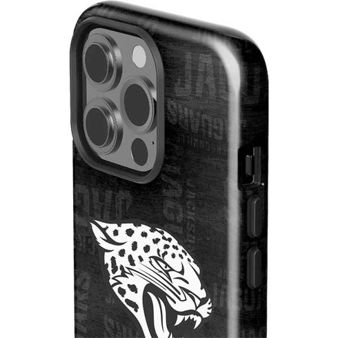 NFL Jacksonville Jaguars Black & White iPhone 15 Pro Impact Case