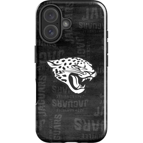 NFL Jacksonville Jaguars Black & White iPhone 16 Plus Impact Case