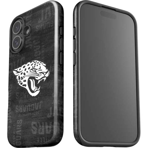 NFL Jacksonville Jaguars Black & White iPhone 16 Plus Impact Case