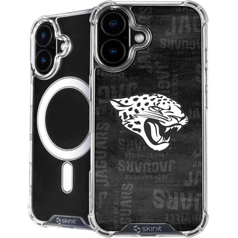 NFL Jacksonville Jaguars Black & White iPhone 16 Plus MagSafe Case