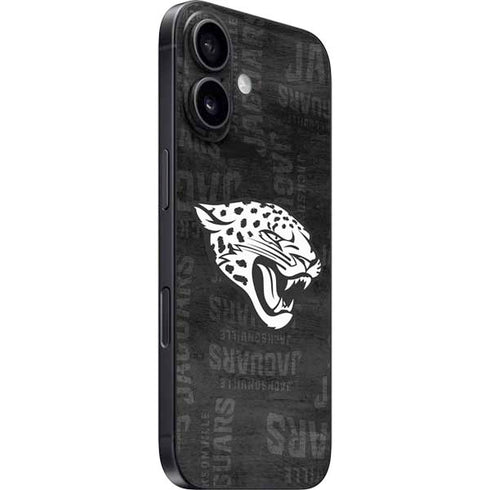NFL Jacksonville Jaguars Black & White iPhone 16 Plus Skin