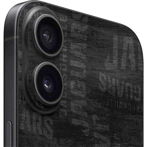 NFL Jacksonville Jaguars Black & White iPhone 16 Plus Skin