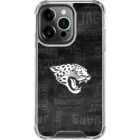 NFL Jacksonville Jaguars Black & White iPhone 16 Pro Clear Case