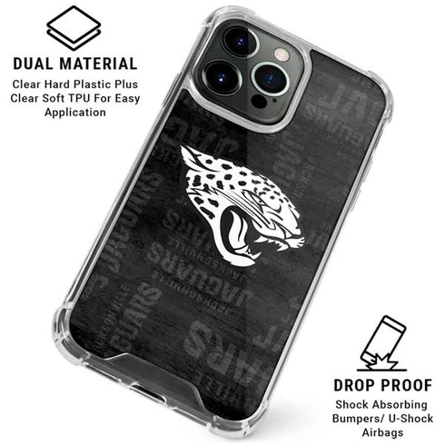 NFL Jacksonville Jaguars Black & White iPhone 16 Pro Clear Case