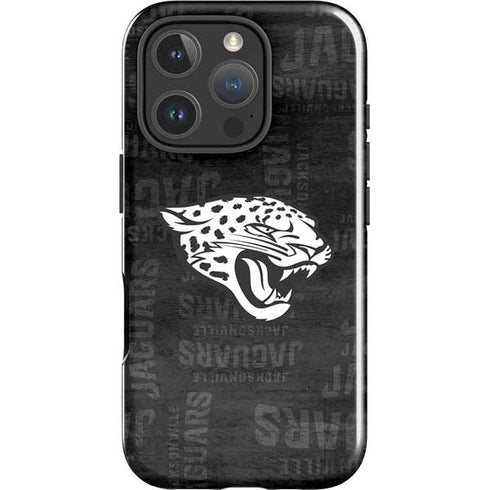 NFL Jacksonville Jaguars Black & White iPhone 16 Pro Impact Case